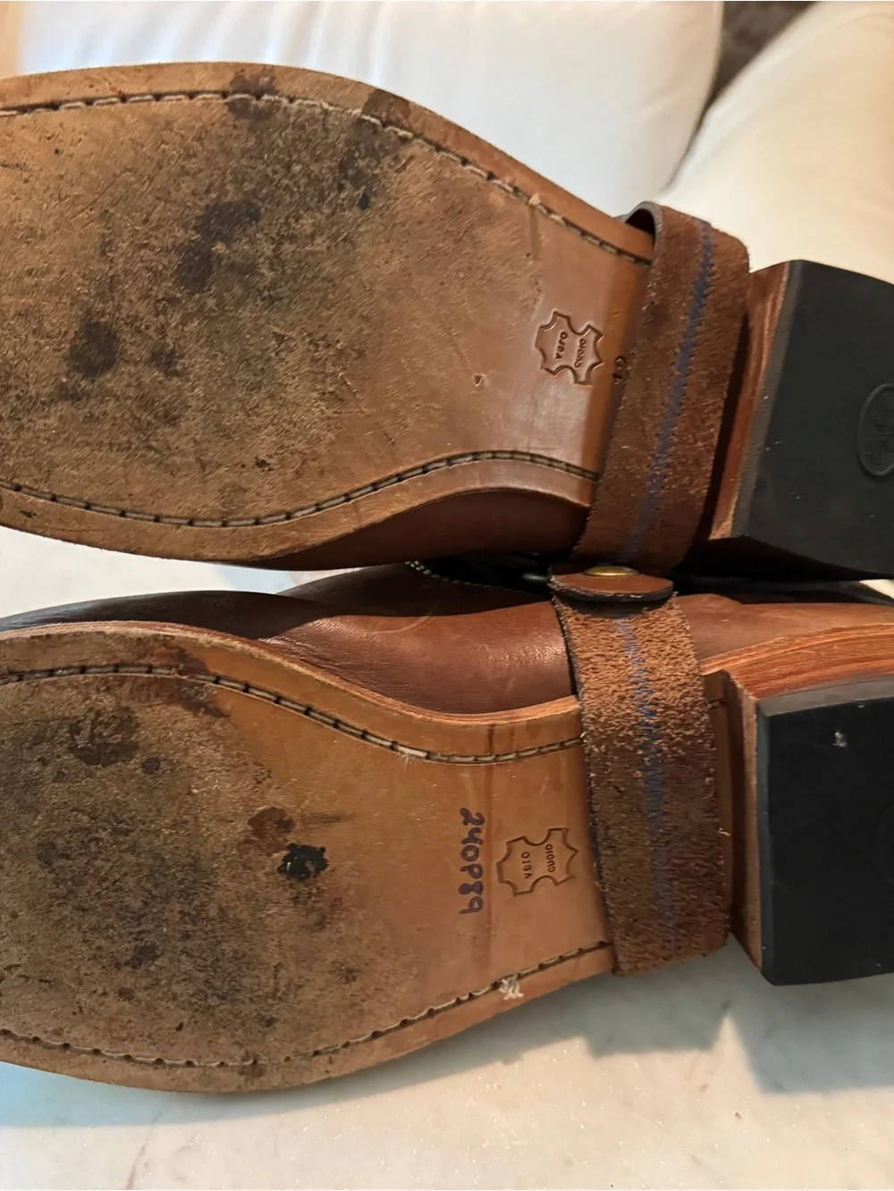 BEDFORD BED|STU Brown Leather Boot with Purple Lining Sz 12 - Picture 9 of 10